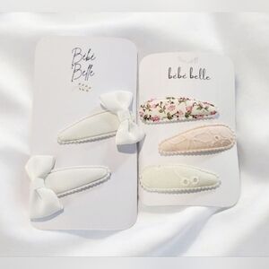 Girls Baby Accessories Hair Bow Snap Clips